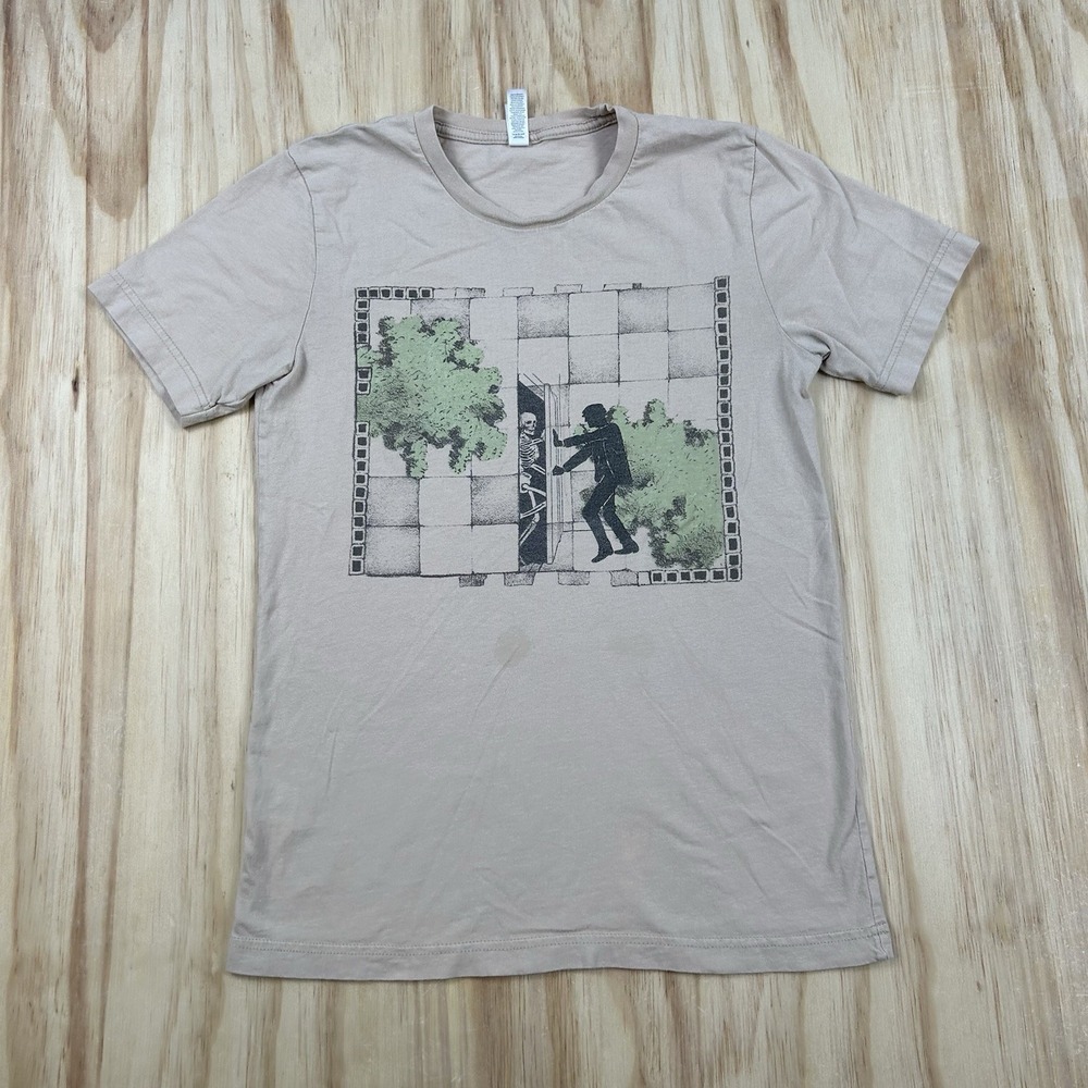MGMT 2019 North American Tour T Shirt Unisex Small Beige Short Sleeve Band Tee